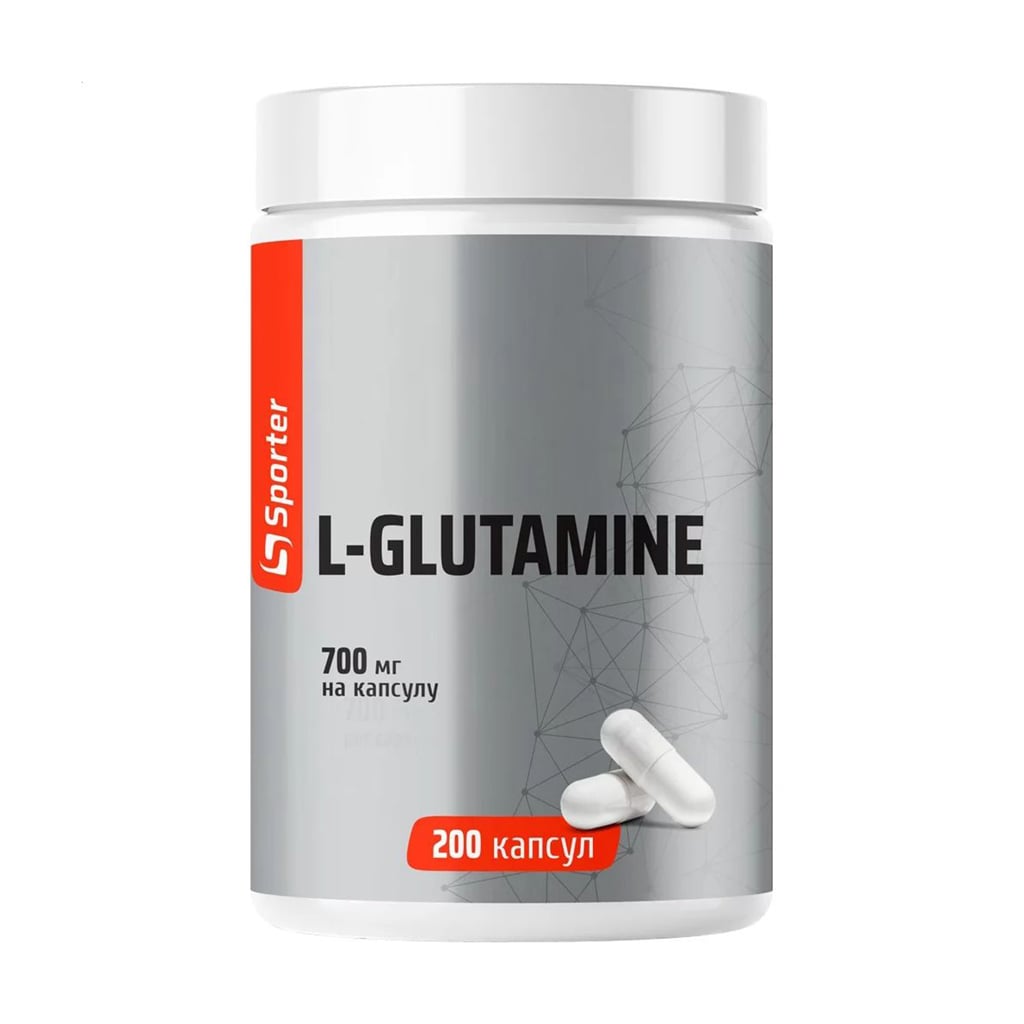Л-глютамін Sporter L-Glutamine, 700 мг, 200 капсул